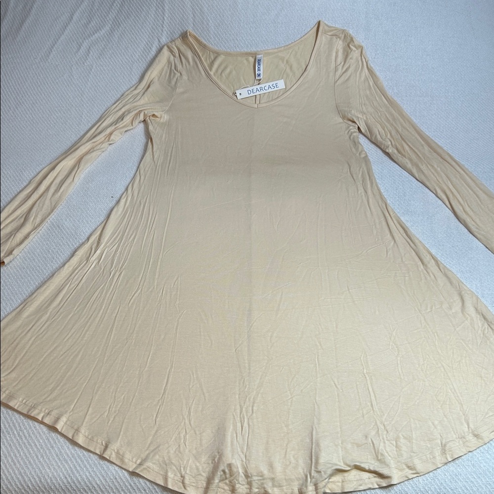 Beige Long Sleeve Dress 👗